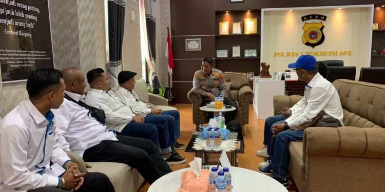 PWI Lhokseumawe Silaturahmi dengan Kapolres, Bahas Profesionalitas Pers dan Rencana UKW