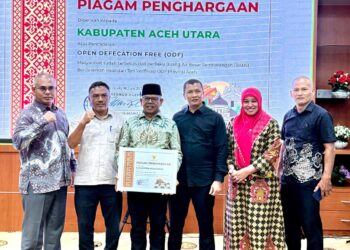 Aceh Utara Raih Penghargaan ODF, Komitmen Wujudkan Sanitasi Layak dan Cegah Stunting