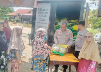 Warga Serbu Beras Murah Disediakan Polres Aceh Utara, 44 Ton Sudah Tersalurkan 