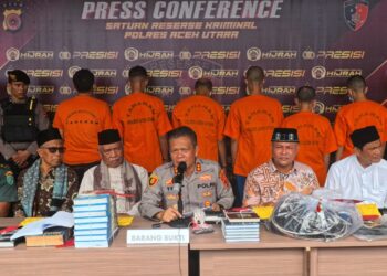 Polres Aceh Utara Bongkar Jaringan Penyebar Ajaran Millah Abraham, Enam Pria Ditangkap