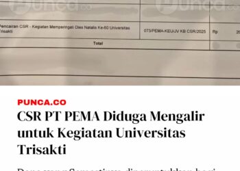 CSR PEMA Diduga Mengalir ke Trisakti, Publik Desak KPK Segera Bertindak!