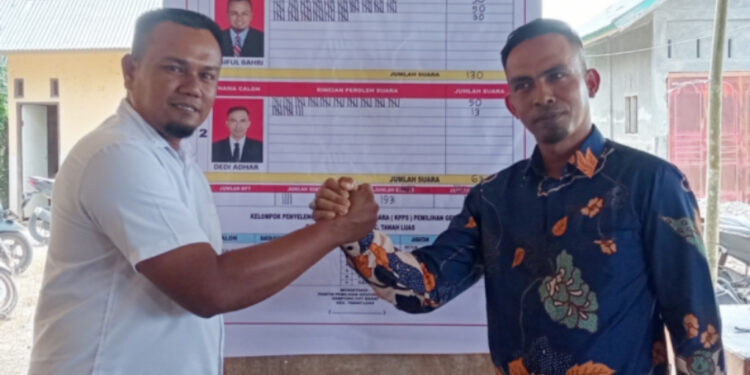 Saiful Bahri Terpilih sebagai Keuchik Gampong Cot Barat Tanah Luas, Raih 130 Suara