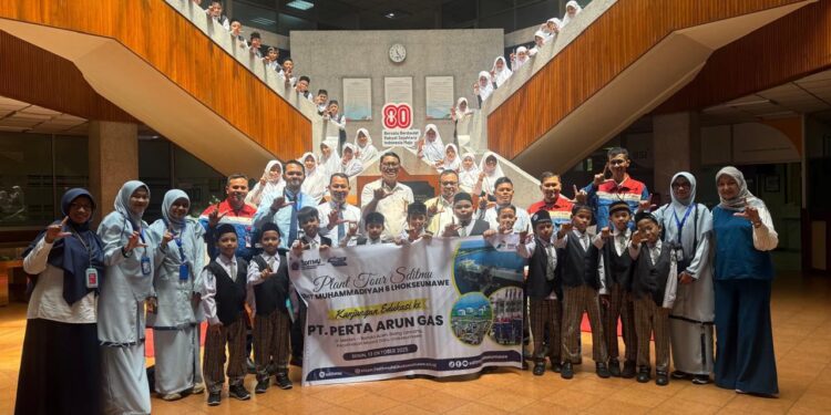 Konsisten Berkontribusi untuk pendidikan di Aceh, Perta Arun Gas terima kunjungan SD IT Muhammadiyah 6